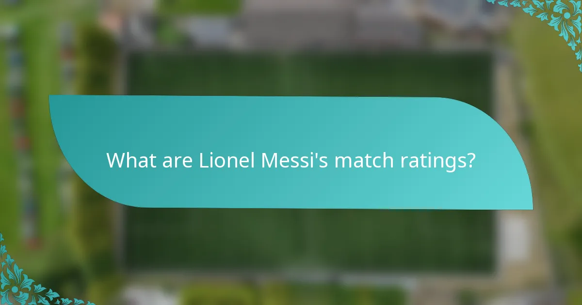 What are Lionel Messi's match ratings?