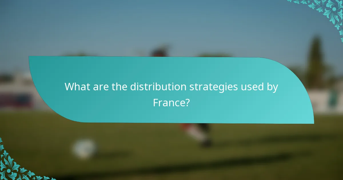 What are the distribution strategies used by France?