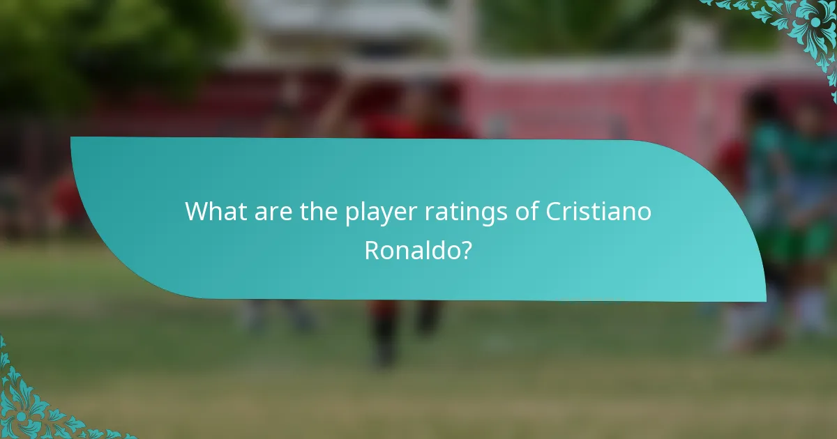 What are the player ratings of Cristiano Ronaldo?